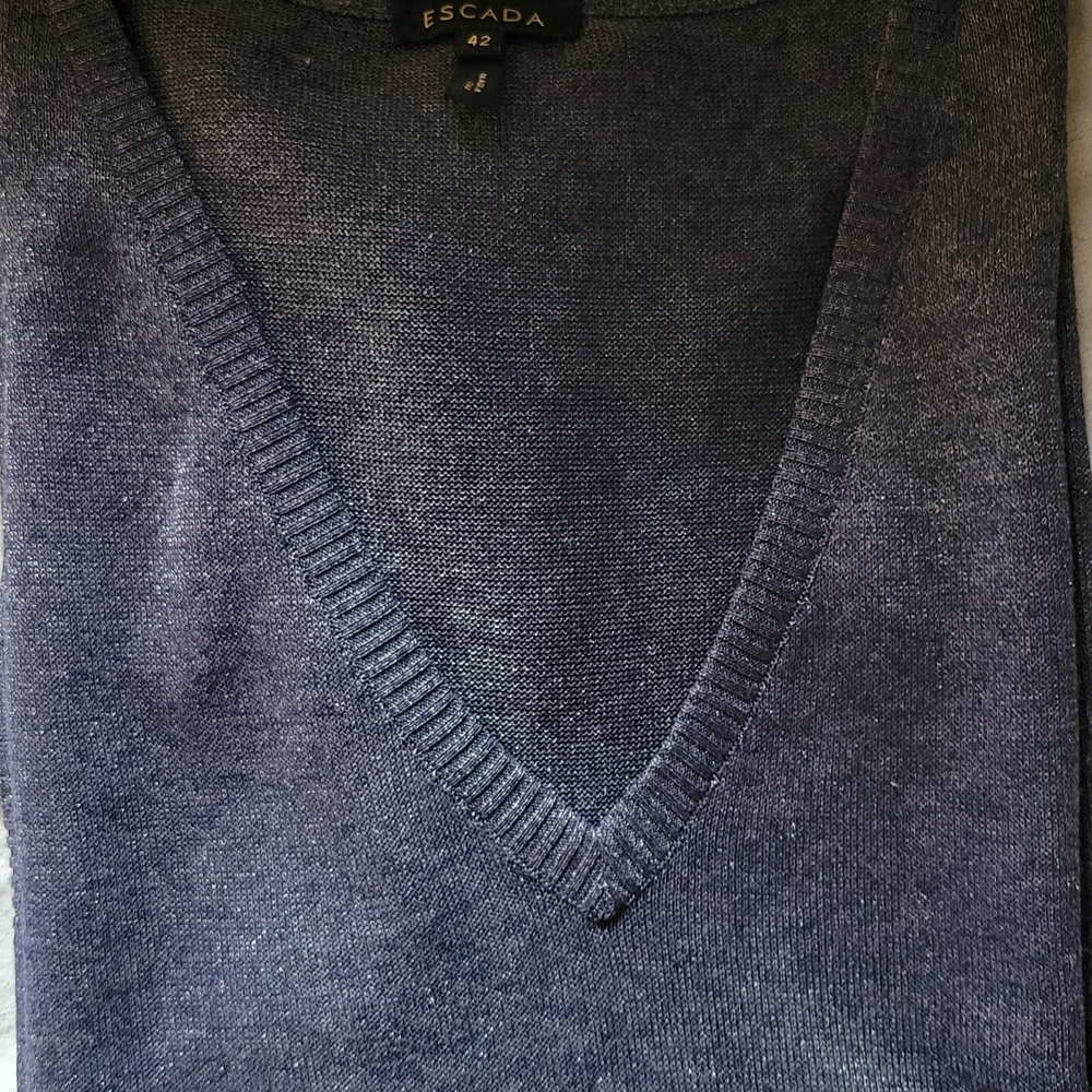 Escada Charcoal V-Neck Sweater